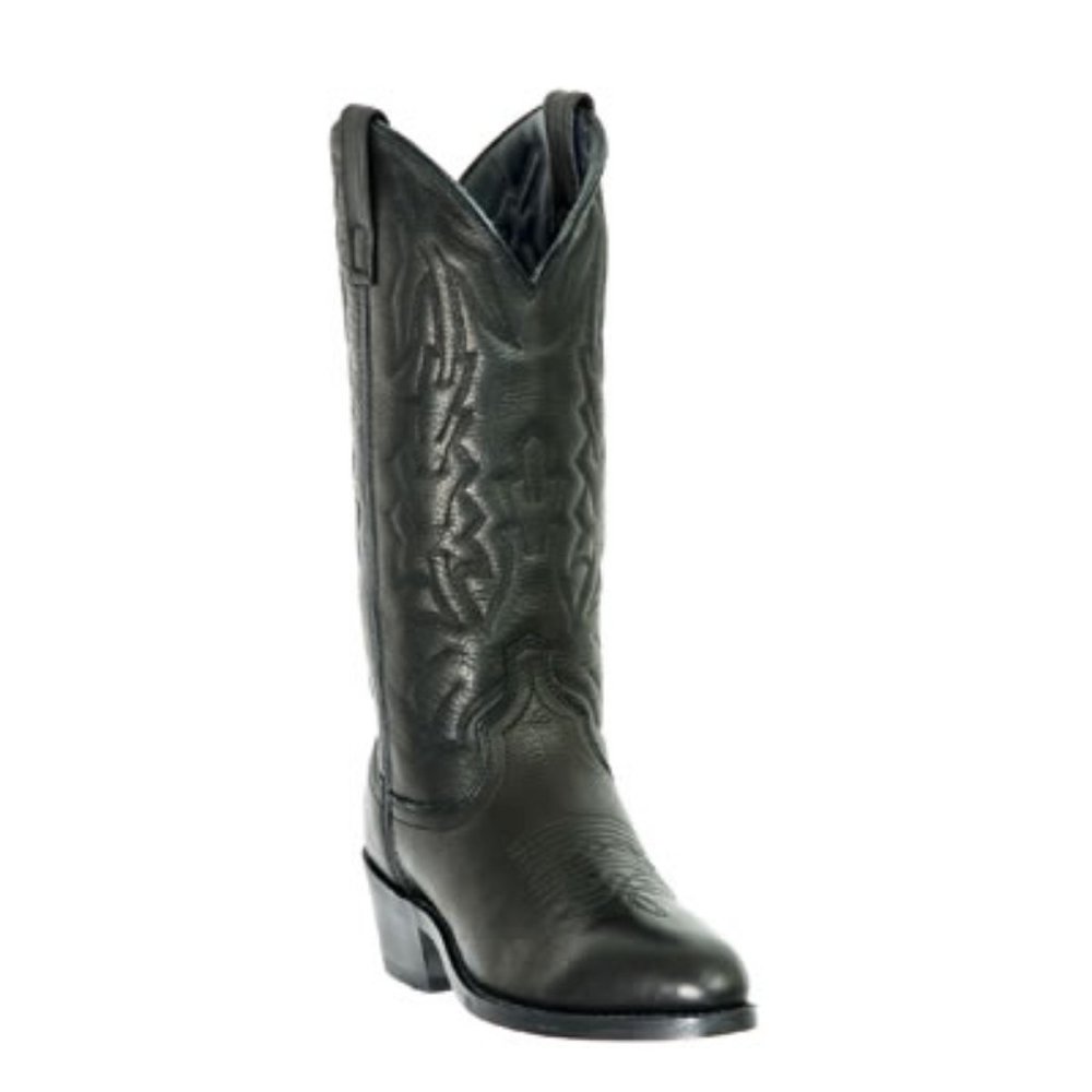 Laredo Black Cowboy Boots 6691 Deertan Leather 13"